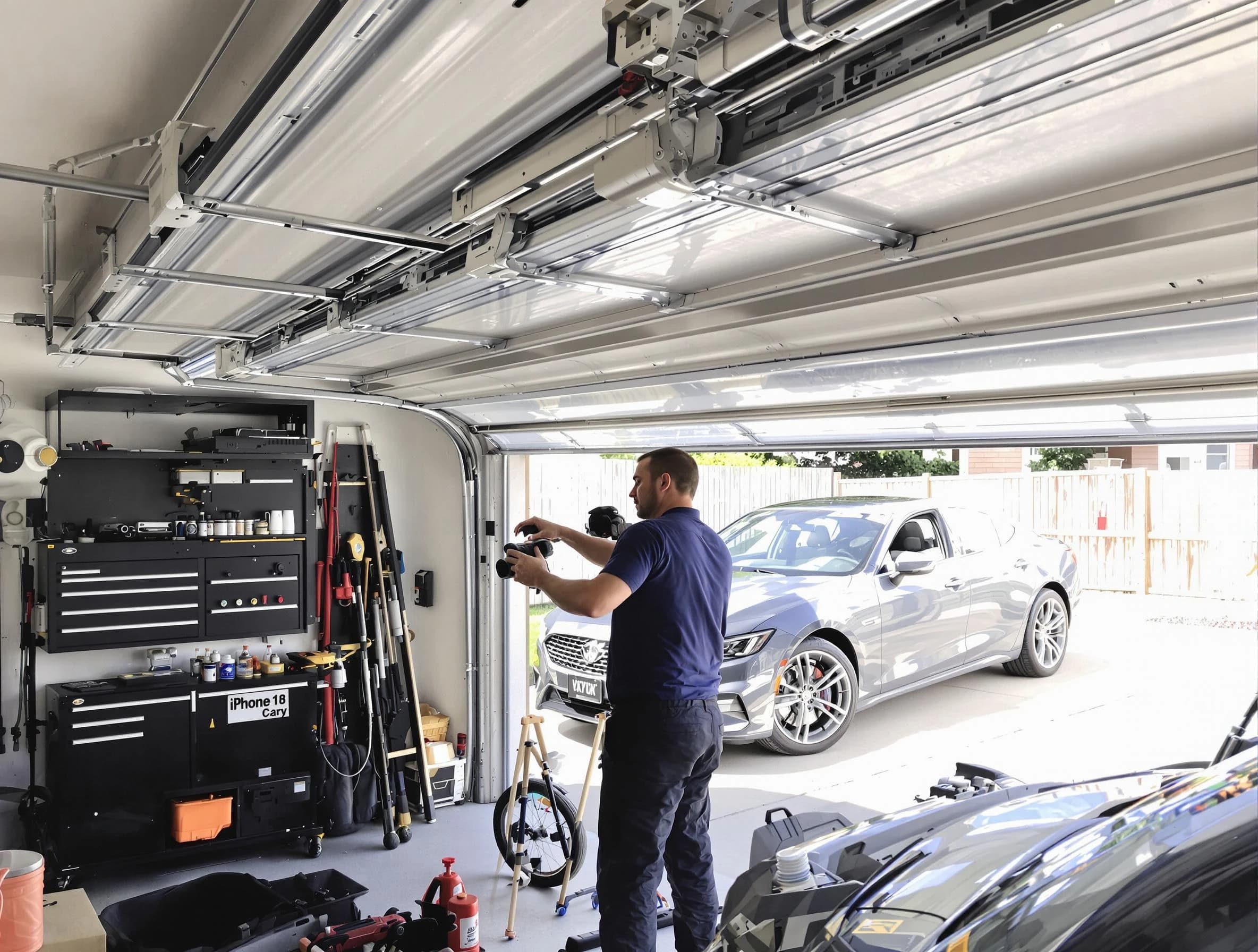 Aliquippa Garage Door Repair technician fixing noisy garage door in Aliquippa
