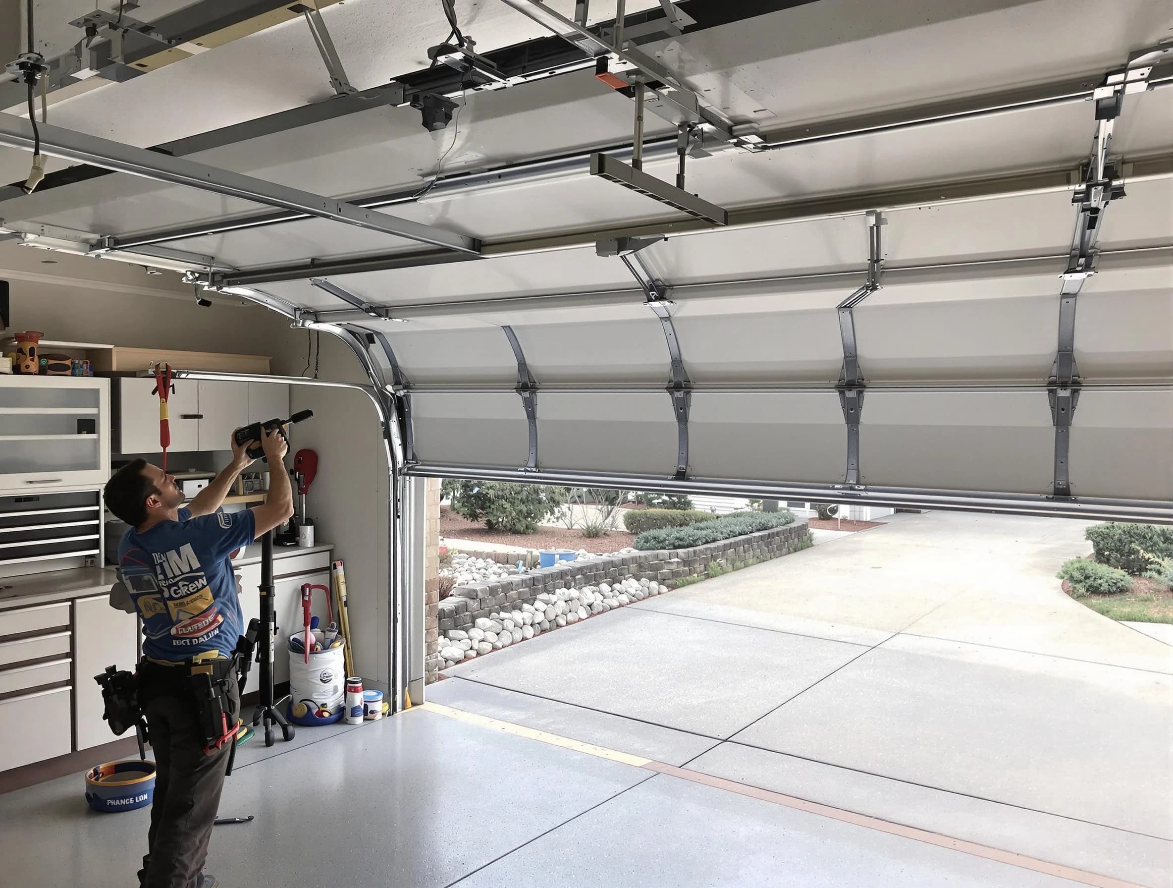 Garage door track repair service by Aliquippa Garage Door Repair in Aliquippa