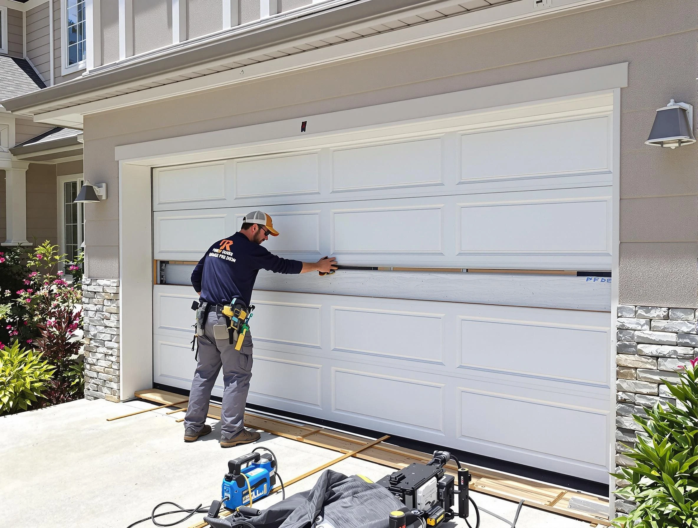 Aliquippa Garage Door Repair team performing complete garage door replacement at Aliquippa residence