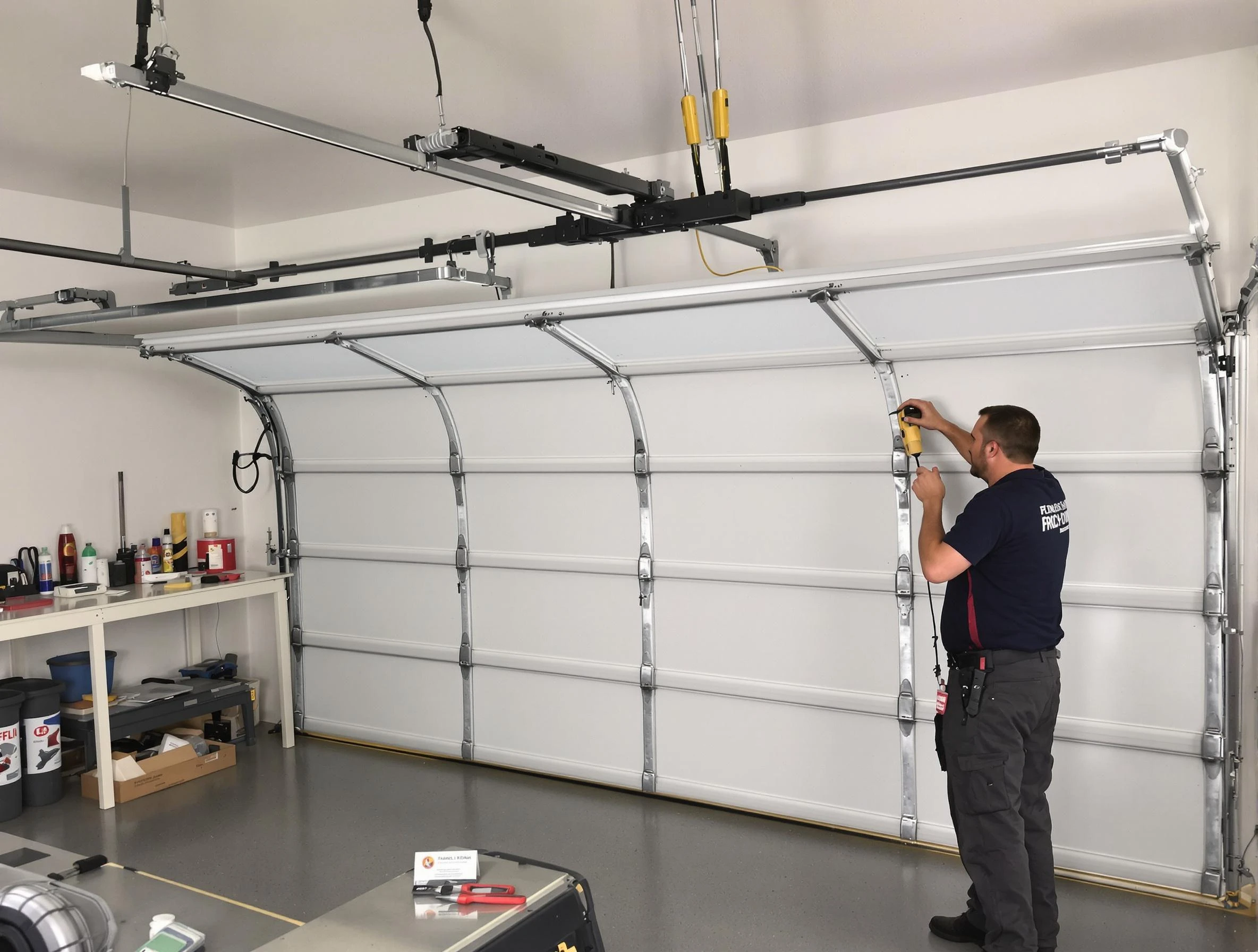 Aliquippa Garage Door Repair certified technician performing overhead door system repair in Aliquippa