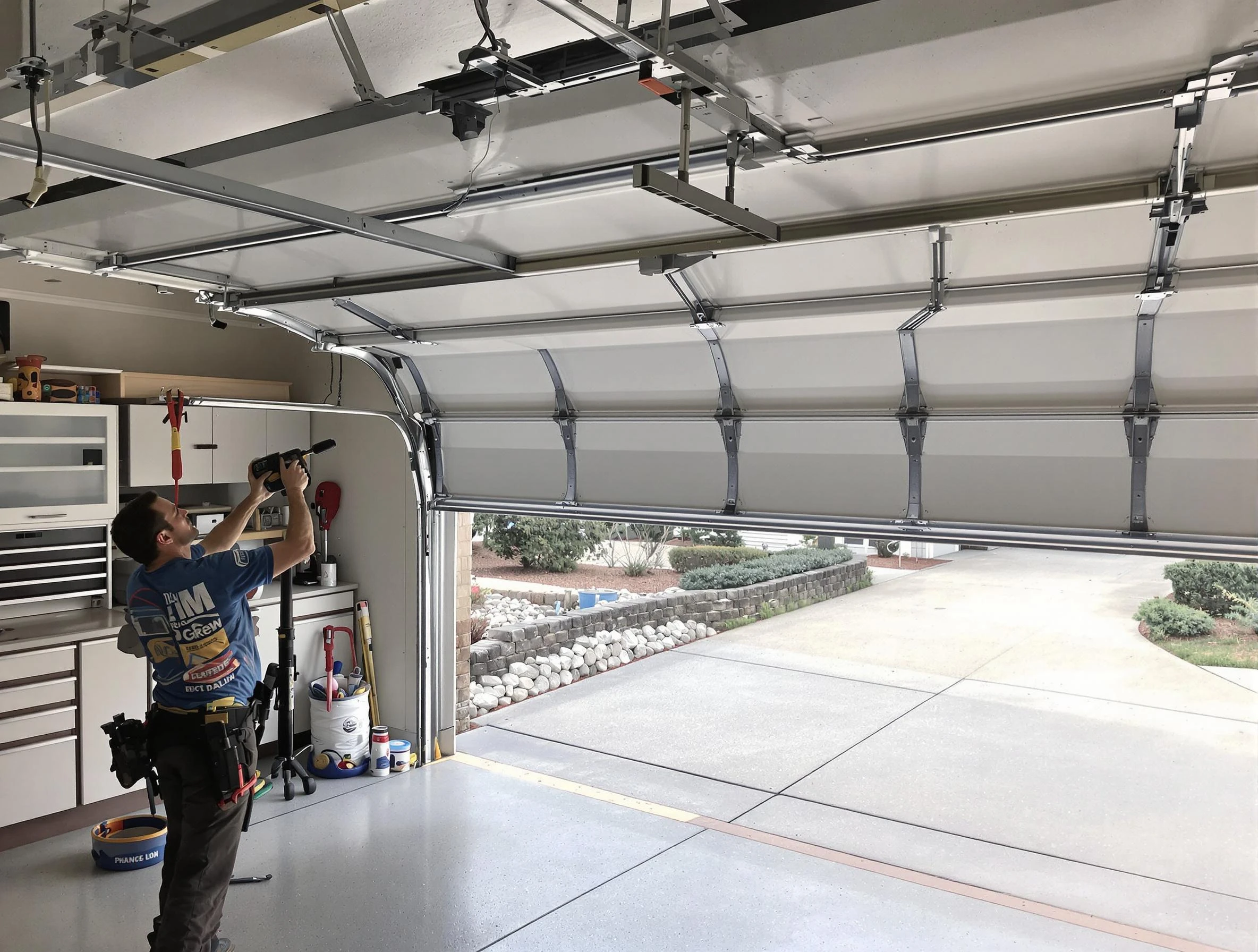 Garage door track repair service by Aliquippa Garage Door Repair in Aliquippa